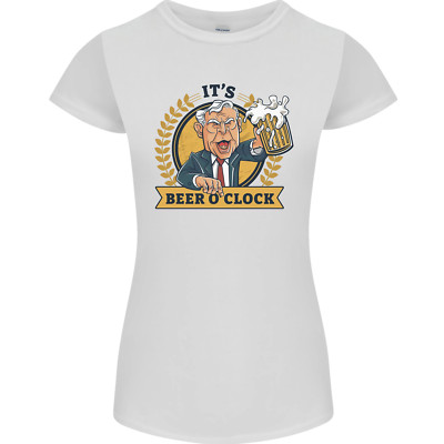 Sein Bier Oclock Lustig Alkohol Damen Petite Schnitt Maglietta