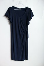 Coco biano Womens Jersey Wrap Dress - Navy - Size S Small (d36)