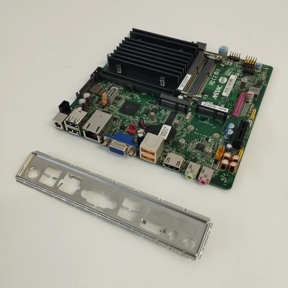 Scheda Madre Mini ITX Fanless Mitac PD11TI Intel Atom N2800 HDMI VGA LAN mSATA - Immagine 2 di 4