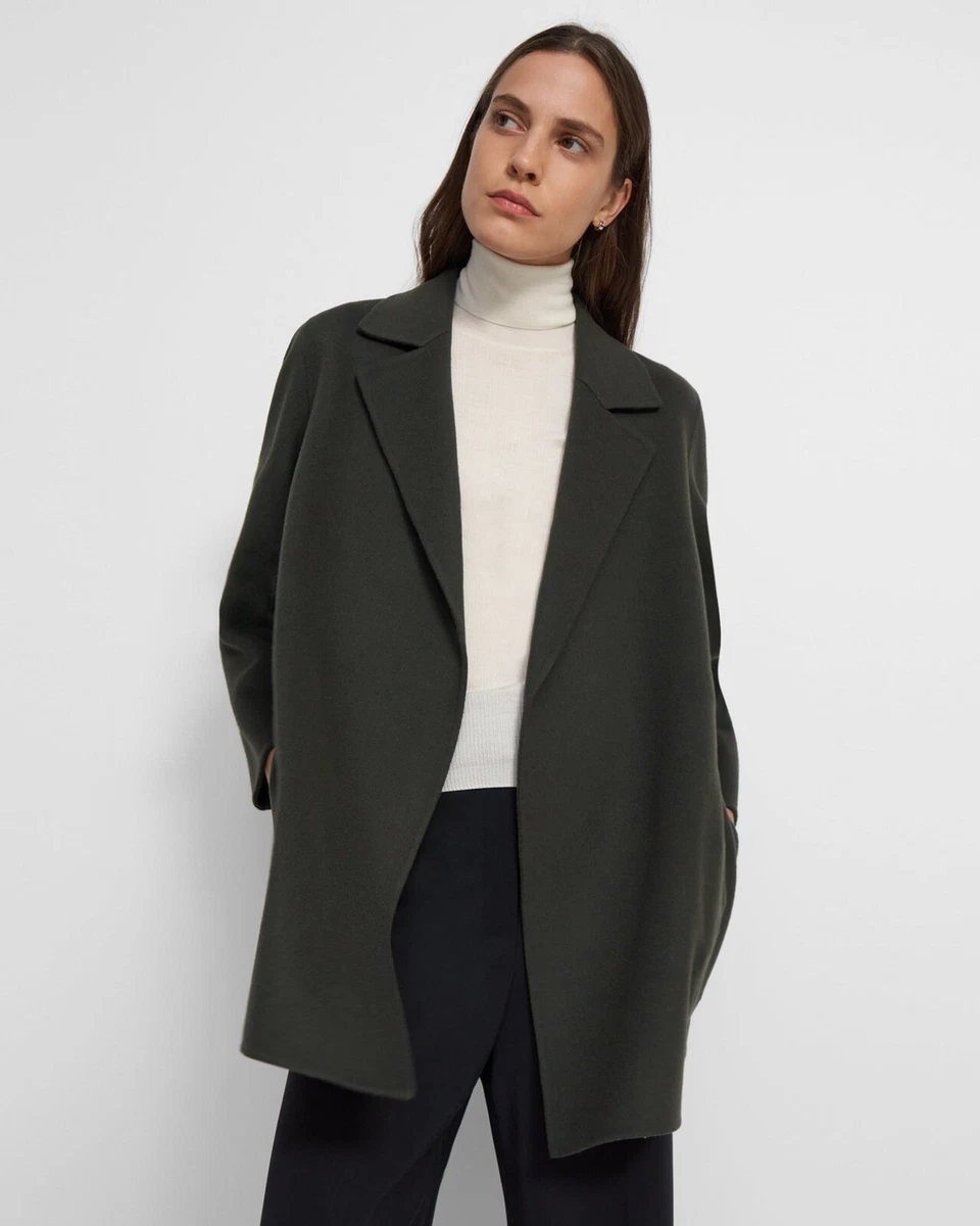 theory double face wool & cashmere coat