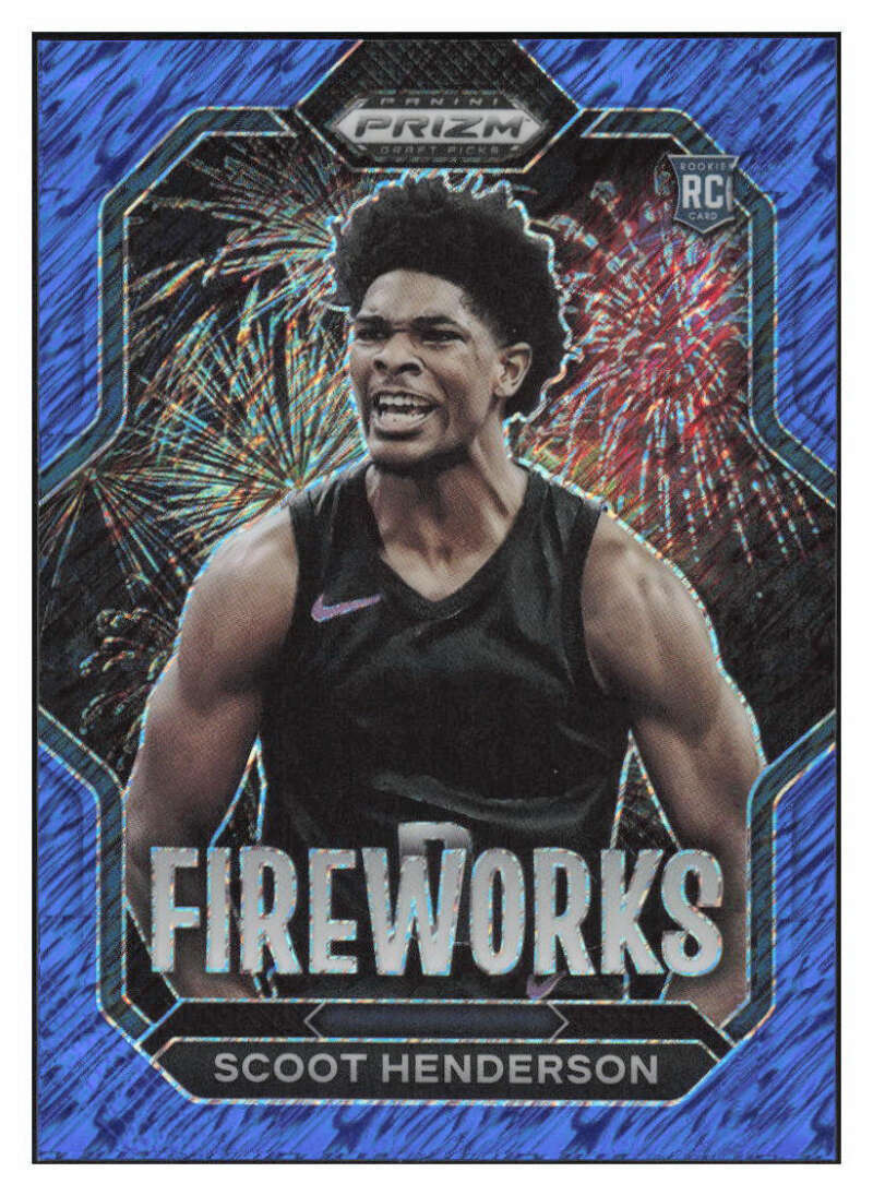 SCOOT HENDERSON RC 2023-24 Prizm Draft /19 Fireworks Blue Shimmer FOTL ID:82281