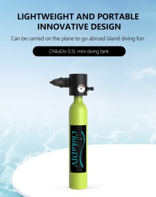CHIKADIV C300 0.5L Mini Scuba Refillable Air Tank Oxygen Cylinder Snorkeling set