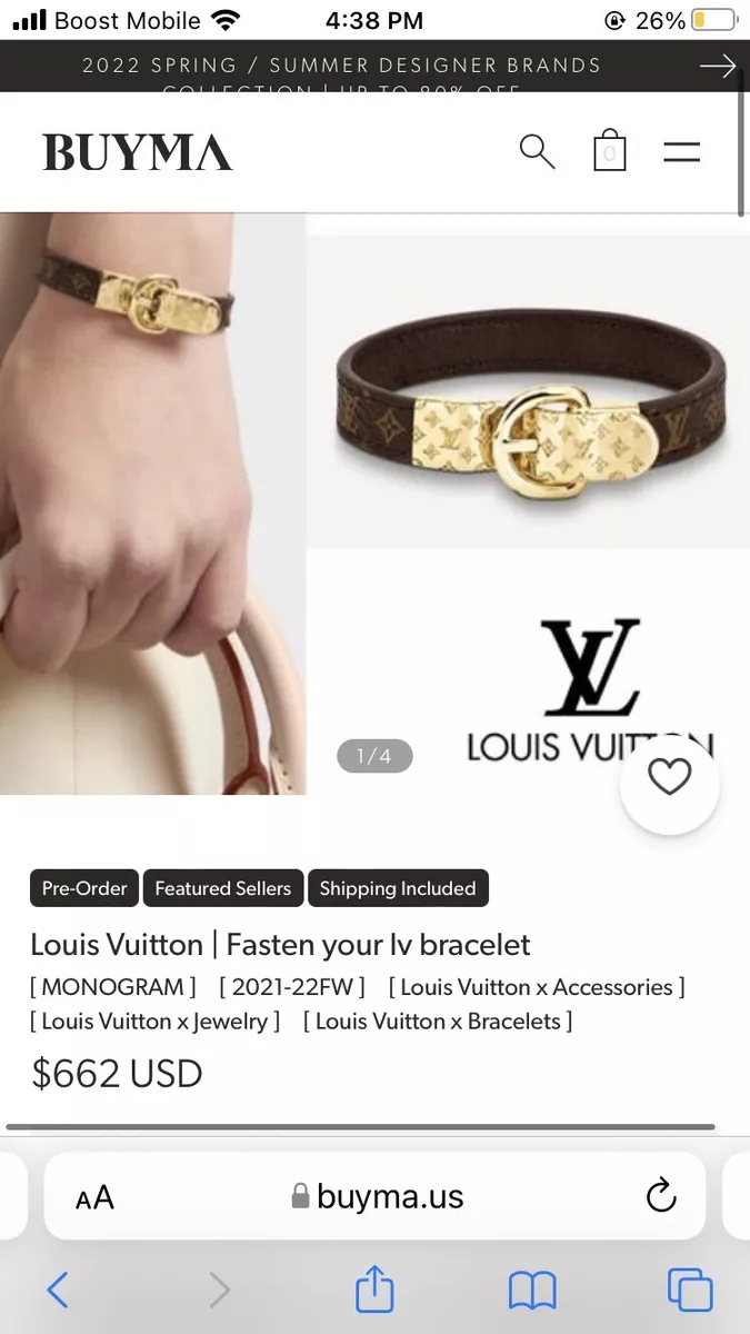 LOUIS VUITTON MONOGRAM FASTEN YOUR LV BRACELET