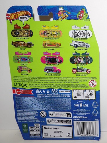 Hot Wheels Patín Tony Hawk Metálico ATAQUE ANIMAL con HW RESPUESTA RÁPIDA Exclusivo - Imagen 5 de 5