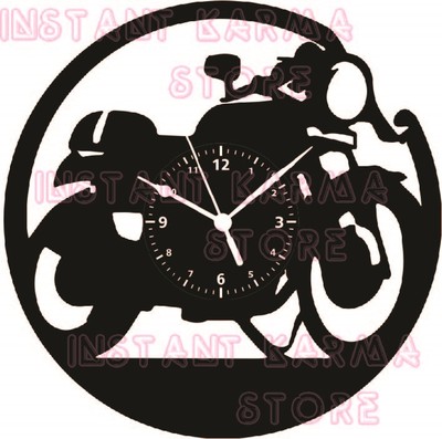 Vinyl-Schallplatte Wohnkultur Wanduhr Vintage Motorrad