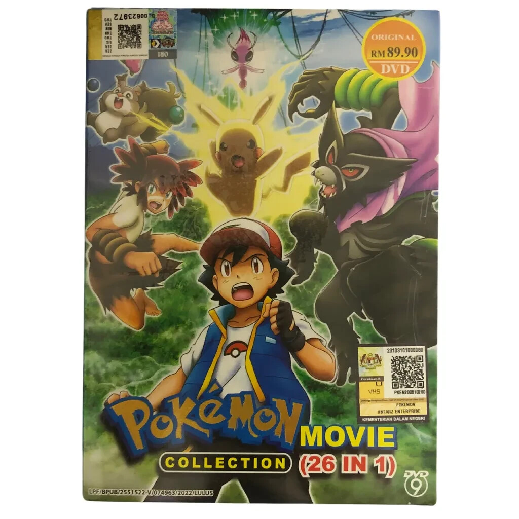 Pokemon Movie Collection (26 In 1) English Subtitle All Region DVD