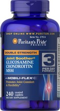Puritans Pride Double Strength Glucosamine Chondroitin MSM Joint Soother 240Caps