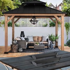 Aste di Supporto Gazebo in Metallo Set 2pz per Installazione Facile e Veloce Esterno