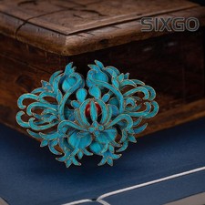 Chinese Retro Cloisonne Handmade Brooch Cheongsam Hanfu Decoration Jewelry