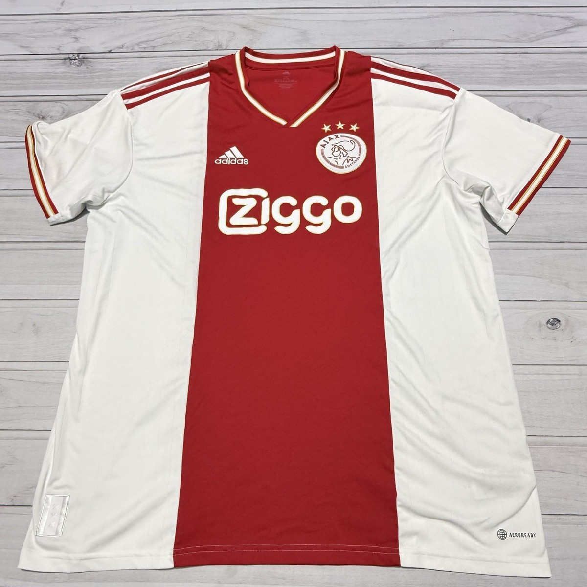 PLAYSEAT x Amsterdam AJAX コラボ アヤックス サッカー adidas Ajax Amsterdam Home Soccer Jersey 2XL Ziggo Aeroready