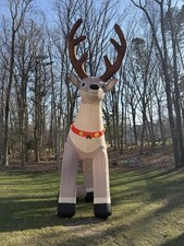 20 FT COLOSSAL REINDEER AIRBLOWN LIGHTED YARD...