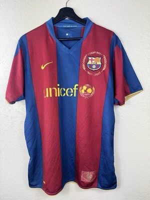 Nike FC Barcelona 2007/08 Home Jersey Size Large Camp Nou 50 Years 237741-655
