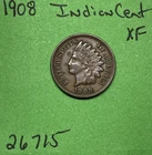 1908 Indian Head Cent Penny 1c Xf Extra Fine
