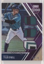 2017 Panini Elite Extra Edition Triple Materials Purple 4/25 Tyler O'Neill 04br