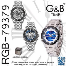G&B Premium Men's Digital LCD Watch Resin Strap Date Display 30m New