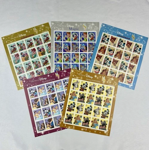 US Stamps - The Art Of Disney Complete Collection (Set of 5 Sheets Of 20) Mint