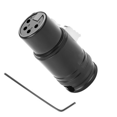 QIANRENON Compact 4Pin XLR Solder Microphone Adapter Adjustable 90° Angle 4Pi...