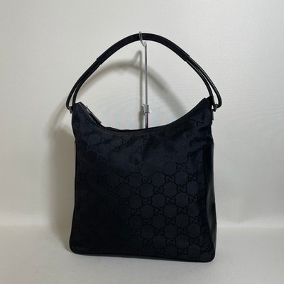Gucci GG Nylon One Shoulder Bag Black