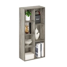 Furinno Luder 7-Cube Reversible Open Shelf, Blackwood/French Oak/White/Pink