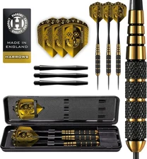 Harrows Voodoo Darts, Steel Tip Darts Set, Includes Speedline Shafts, Marathon G