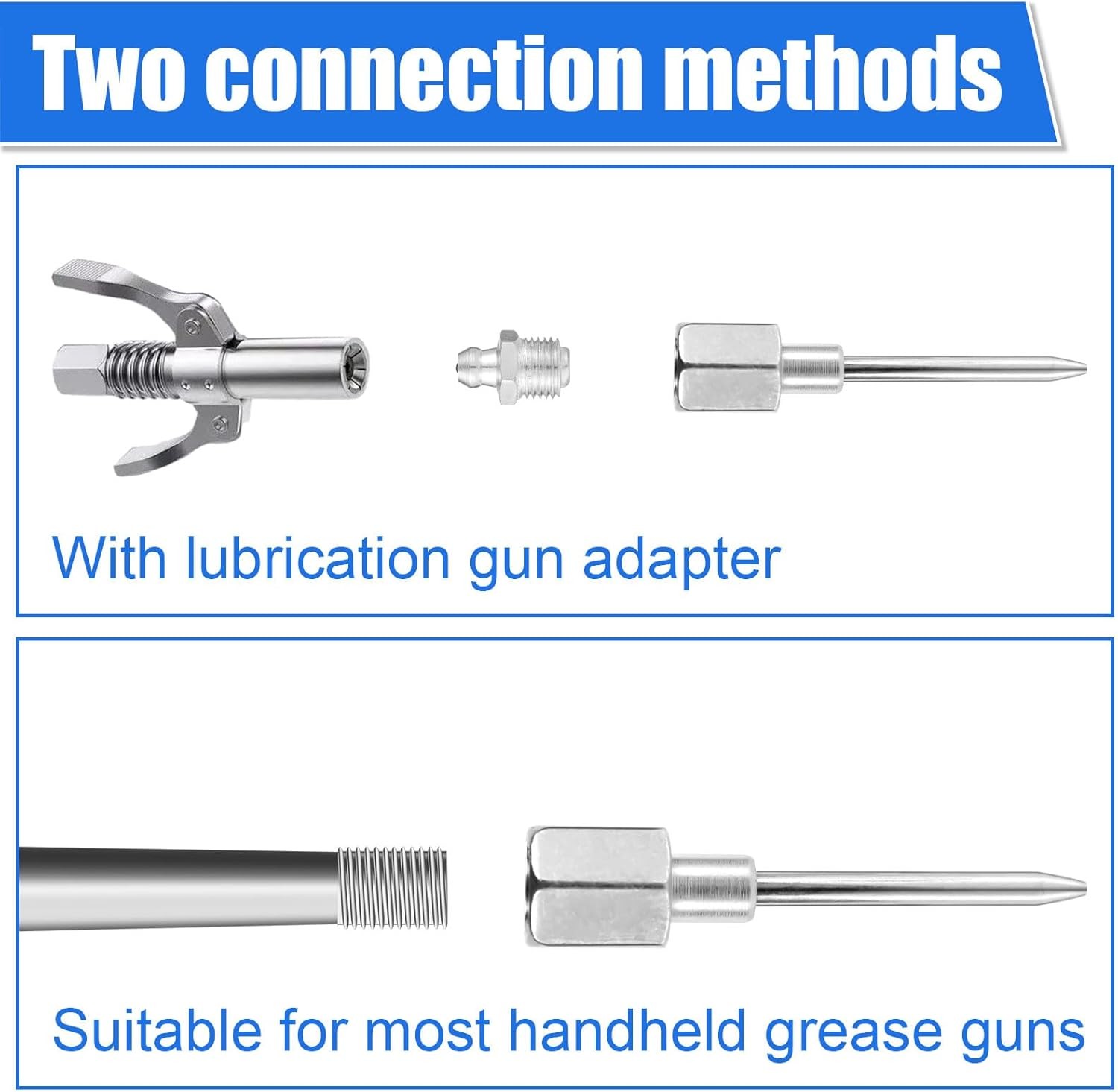 7pcs Grease Gun Accessory Kit, Including 3 Nozzle 1 Needle Dispenser... 
