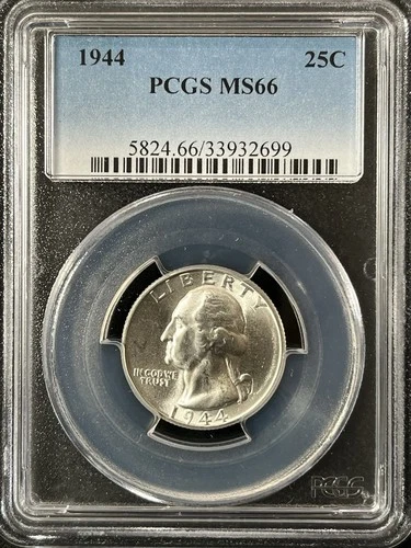 1944  25C Washington Quarter Dollar PCGS MS66   33932699