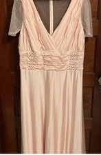 JJ  s House Midi dress sz 20W pale pink beaded Formal Mother Of Bride Dress NWT