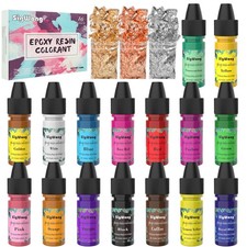 Epoxy Resin Pigment - 16 Colors Translucent Resin Colorant, Highly Concentrat...