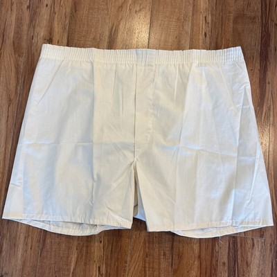 Vtg Christopher Hayes White Boxer Shorts USA Made Size 34 Unworn