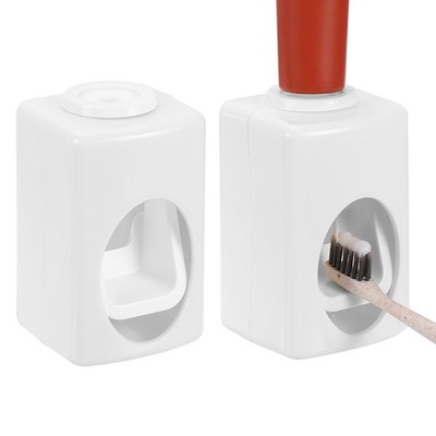 2 Stück Zahnpastasspender selbstklebend für Single Slot Design (weiß)