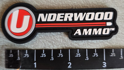 Underwood Ammo Ammunition 3.5'' Logo PVC Hook Loop Morale Patch SHOT Show