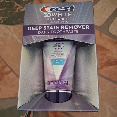 Crest 3DWhite Brilliance Deep Stain Remover Ultra White Toothpaste, 3.1 oz