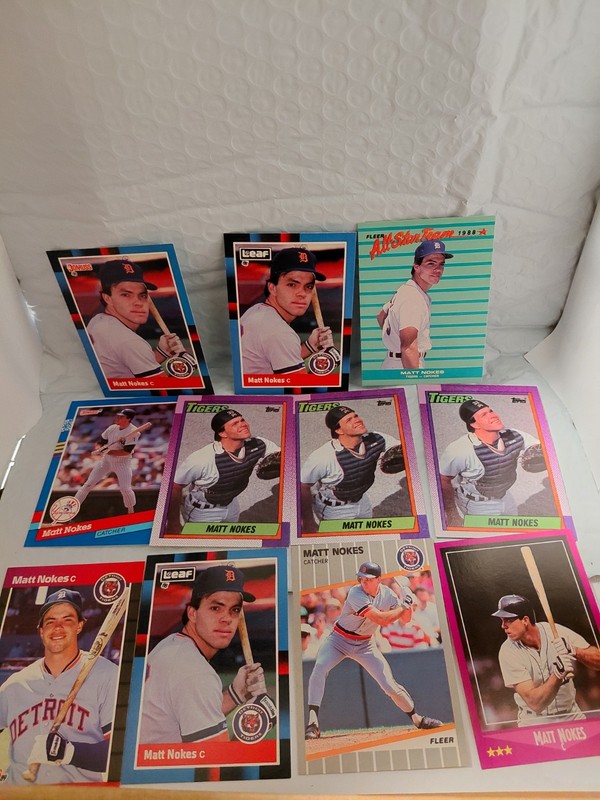 Matt Nokes Baseball Card Mixed Lot Qty 25
