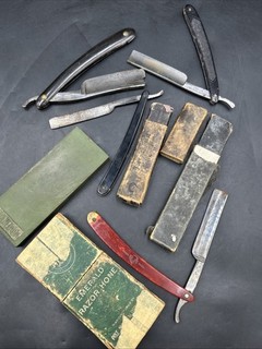 Vintage Straight Razor Lot Cosmo Germany Chief Celebrated & Hollow Ground. ML