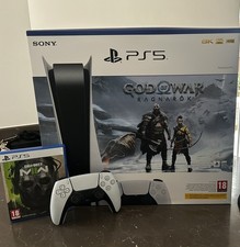 PS5 Console with one controller & Call of Duty Modern Warfare game. 