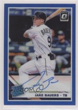 2019 Donruss Optic Rated Rookie Signatures Blue Prizm 28/75 Jake Bauers Auto 4l3