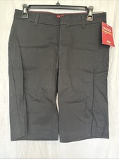 Dickies Girls School Uniform Classic Fit Bermuda Stretch Black Shorts, Size 5