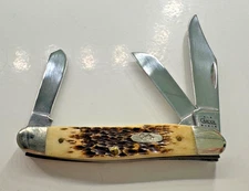 Case XX 6347 SS Stockman Knife-2003-USA-Amber Bone Handle-Unused/Collection-eb