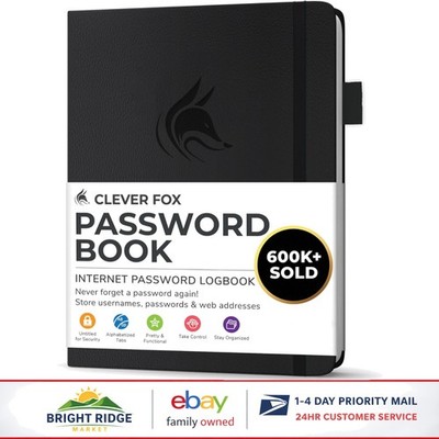 Password Management Book with Sections for Wireless and Software Licenses