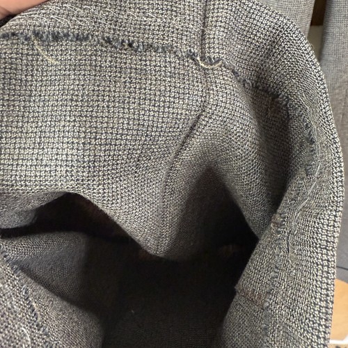 VINTAGE Perry Ellis Suit Mens 42L Brown Checkered 3 Button Wool Canvas 36x30 - Picture 17 of 20
