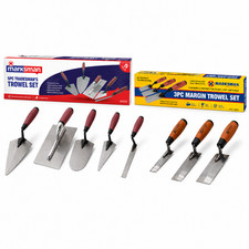 Marksman 8pc Trowel Set Bricklaying Plastering Margin Pointing Tools Kit