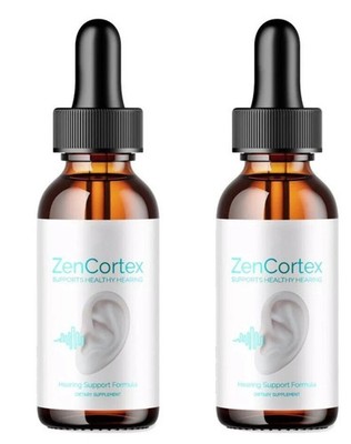 2-Pack Zen Cortex Oral Drops  Support Healthy Ears, ZenCortex Hearing 09/2026
