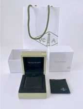 VCA Van Cleef & Arpels Suede Necklace Box + Outer Box + Bag New!