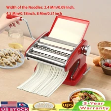 Commercial Electric Dough Roller Sheeter Noodle Pasta Maker Machine Stainless
