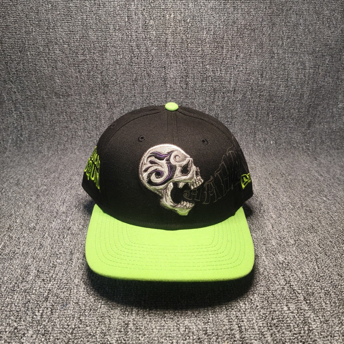 New Era 9FIFTY Suicide Squad Joker Skull Snapback Hat Black Green DC Comics