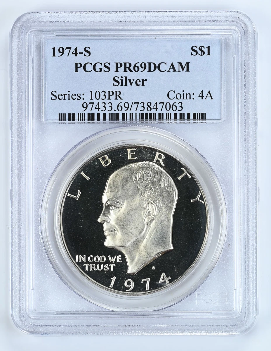 PR 69 Graded 1974 Eisenhower Dollars (1971-1978) for sale | eBay