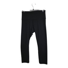 Lululemon Pants Women 6 Black Wunder Under Crop HR 22” Athleisure Gym LW6AGZS 