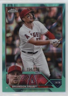 2023 Topps Chrome Aqua Lava Refractor /199 Brandon Drury #152 0c4