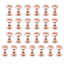 25Set Phillips Chicago Screw M5x5mm Binding Post Screw Rose Gold