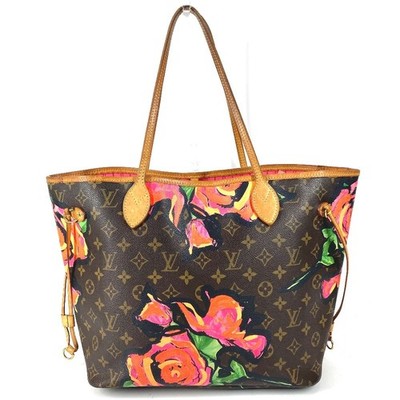 バック　LOUIS VUITTON LOUIS VUITTON M48613 Monogram Rose Neverfull MM Shoulder Bag Tote